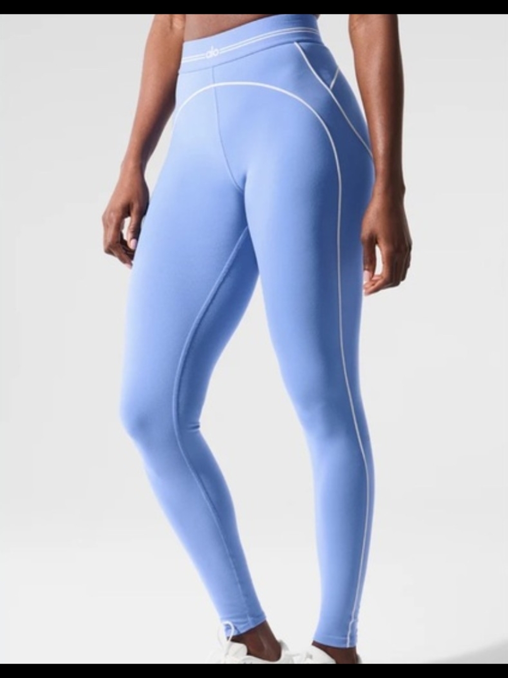 Alo Yoga Airbrush High Waist Heart Throb Legging In Crystal Clear Blue M